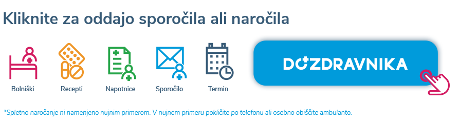 Do zdravnika logo in opis prednosti.