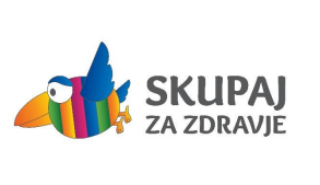 Logotip pogram Skupaj za zdravje, pisna ptica.
